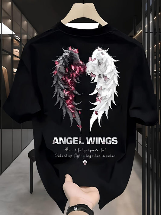 Angel Wings Statement Tee – Oversized Fit