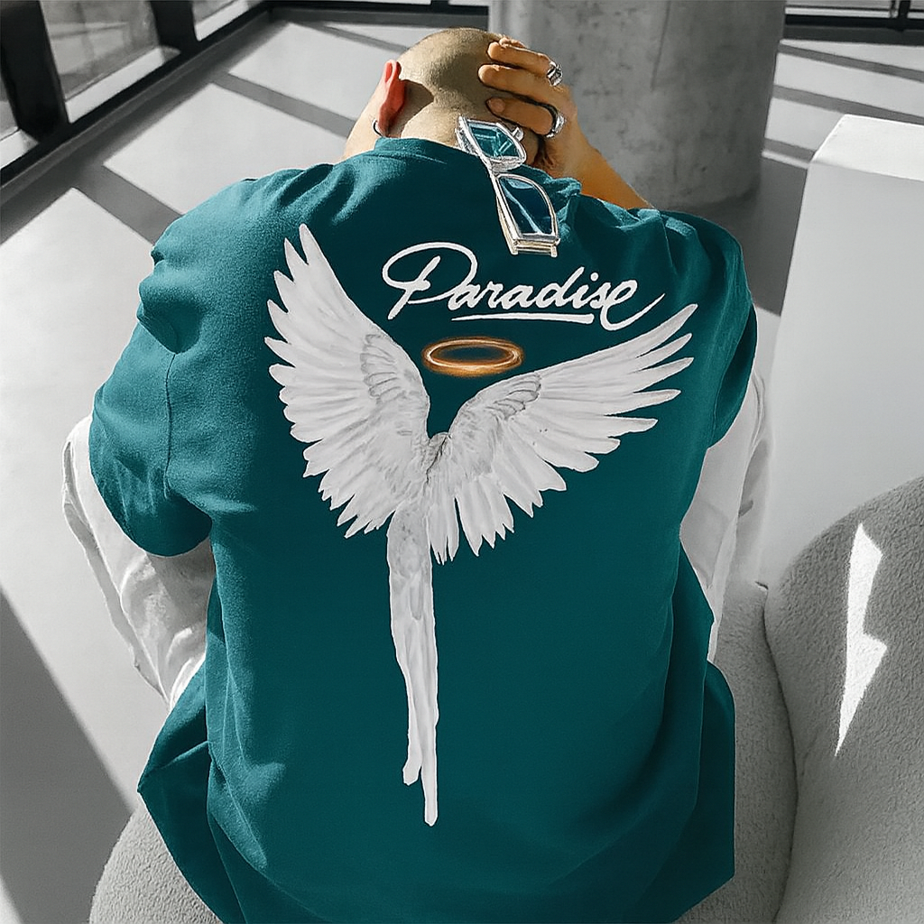 Paradise Angel Wings T-Shirt – Oversized Fit